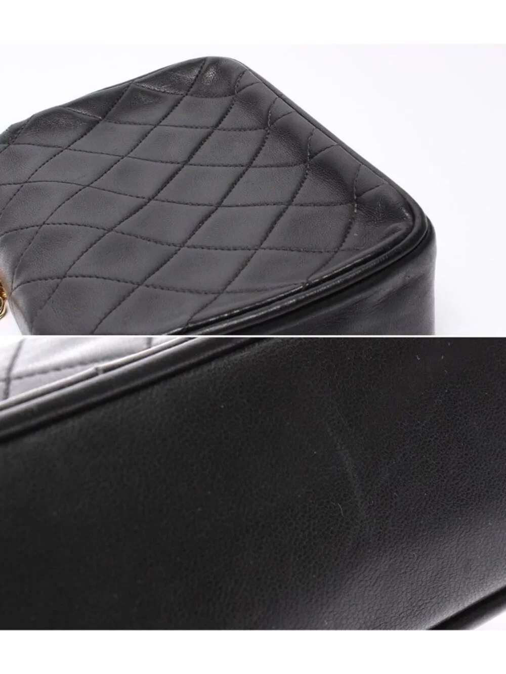 Chanel Chain Shoulder Bag Mini Quilted Gold Lambskin - Picture 9 of 10